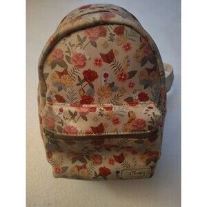 Loungefly Disney’s Beauty & The Beast Backpack Floral Character Print Fast Ship